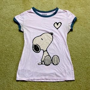 Soft, pink Snoopy shirt. Perfect for sleep/casual wear.